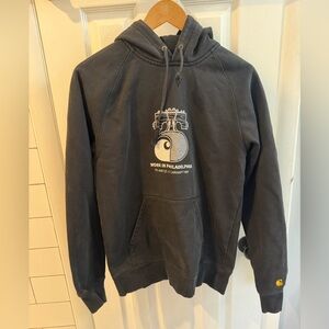 Carhartt & Philly P’s and Q’s Collab Black Graphic Hoodie